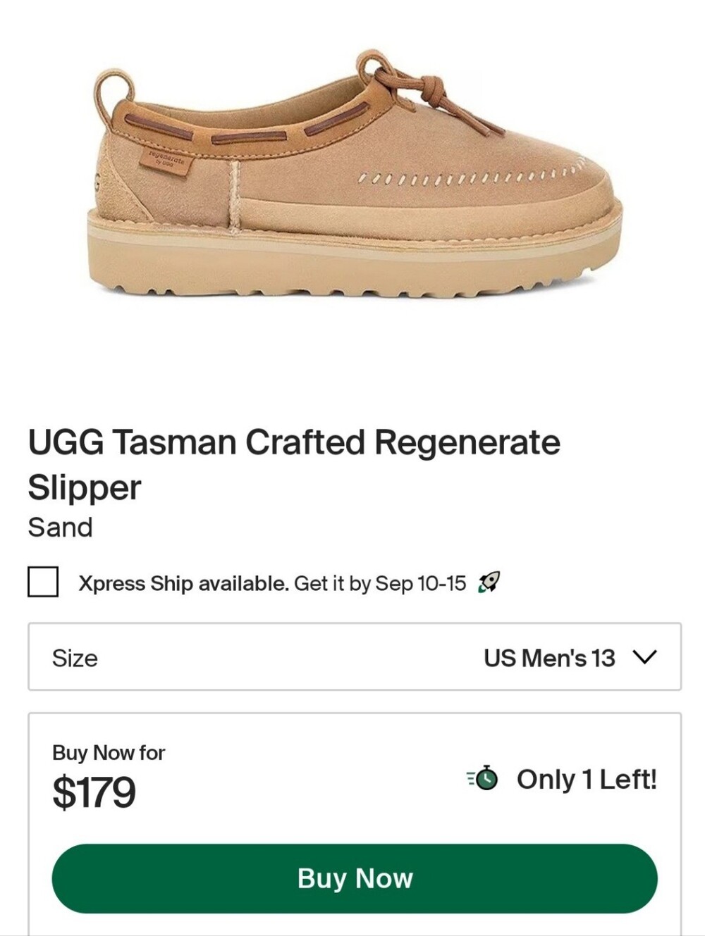 NWT Men's UGG Slip-On Shoes